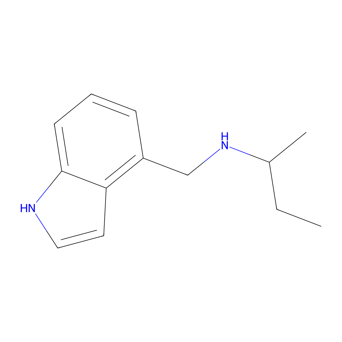 n-((1h-Indol-4-yl)methyl)butan-2-amine molecular structure, CAS 1269475-07-1