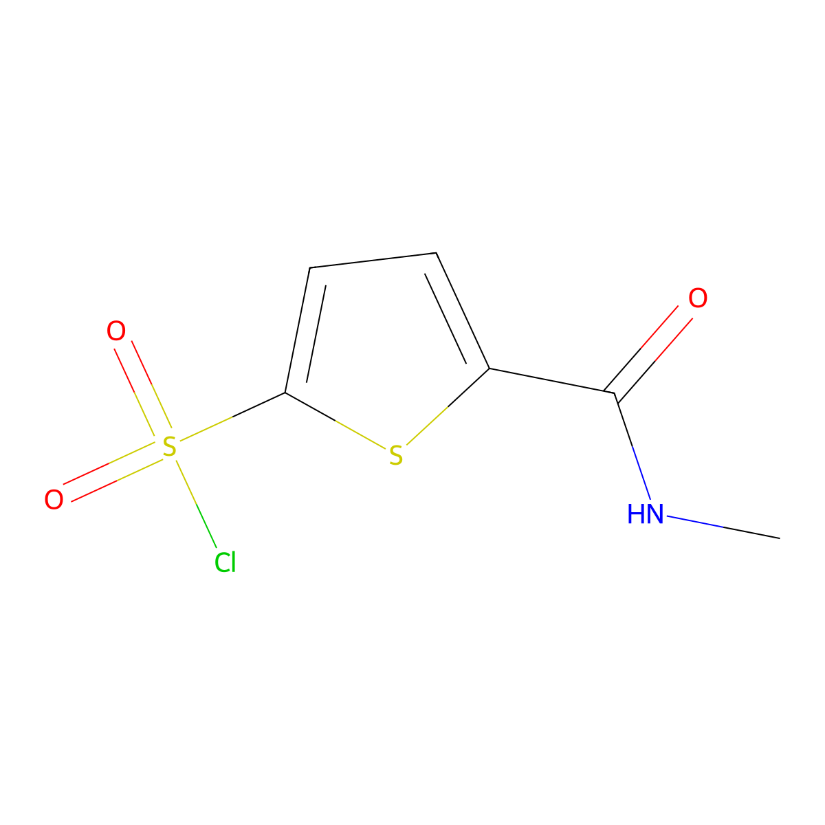 5-[(Methylamino)carbonyl]-2-thiophenesulfonyl chloride molecular structure, CAS 1269476-63-2