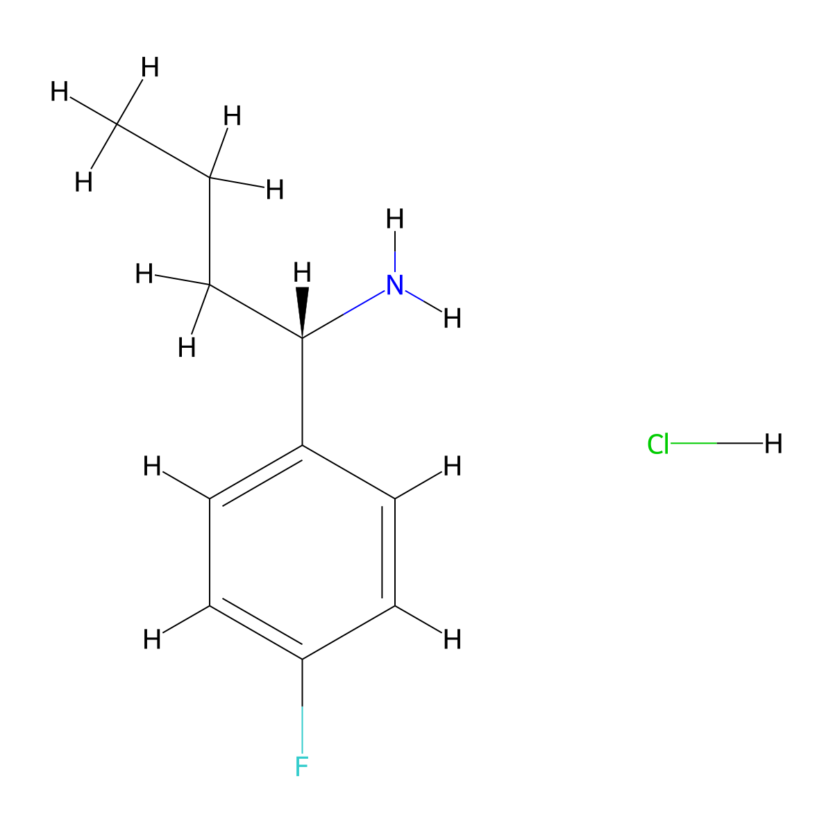 (S)-1-(4-Fluorophenyl)butan-1-amine hydrochloride molecular structure, CAS 1269478-85-4