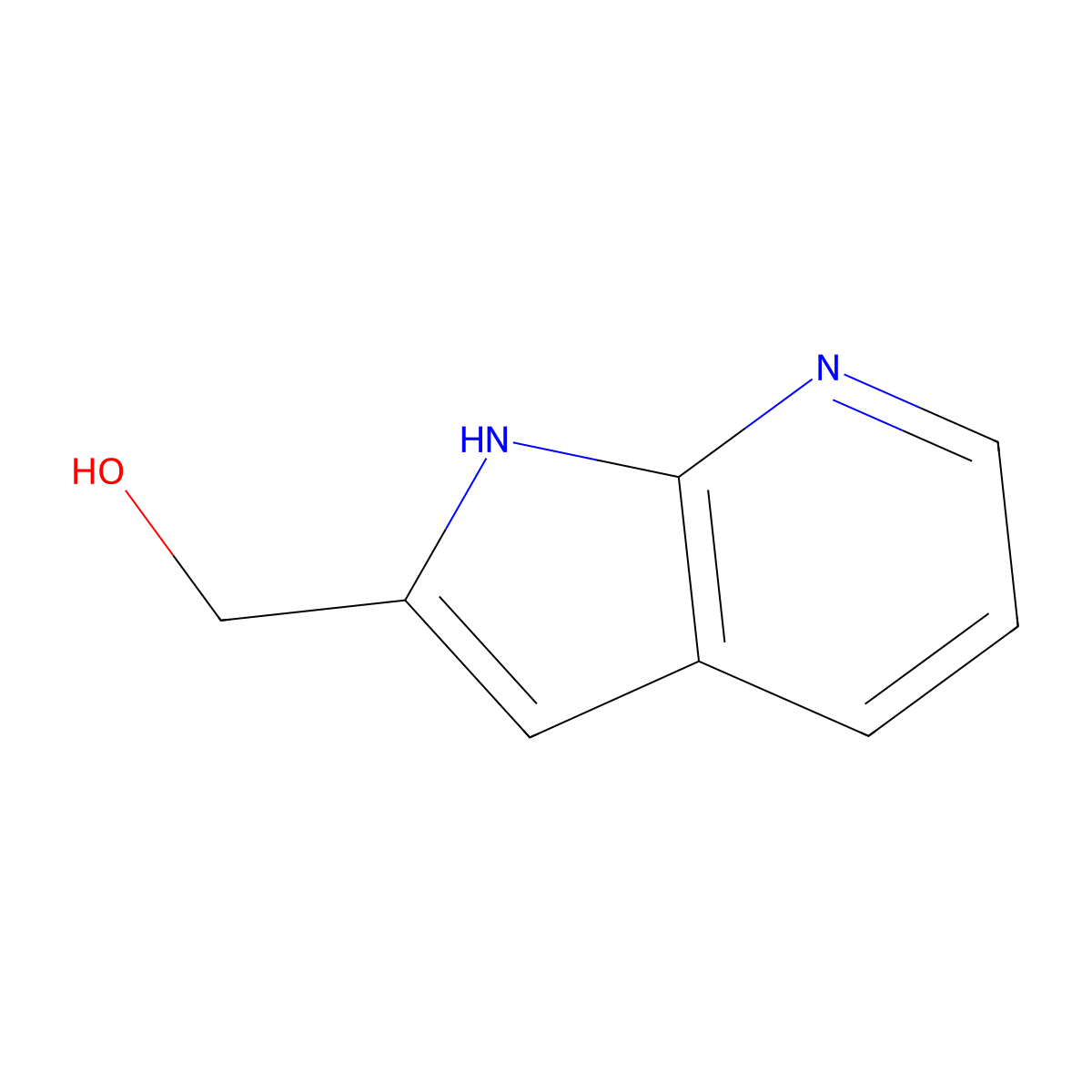 (1H-pyrrolo[2,3-b]pyridin-2-yl)methanol molecular structure, CAS 1269479-13-1