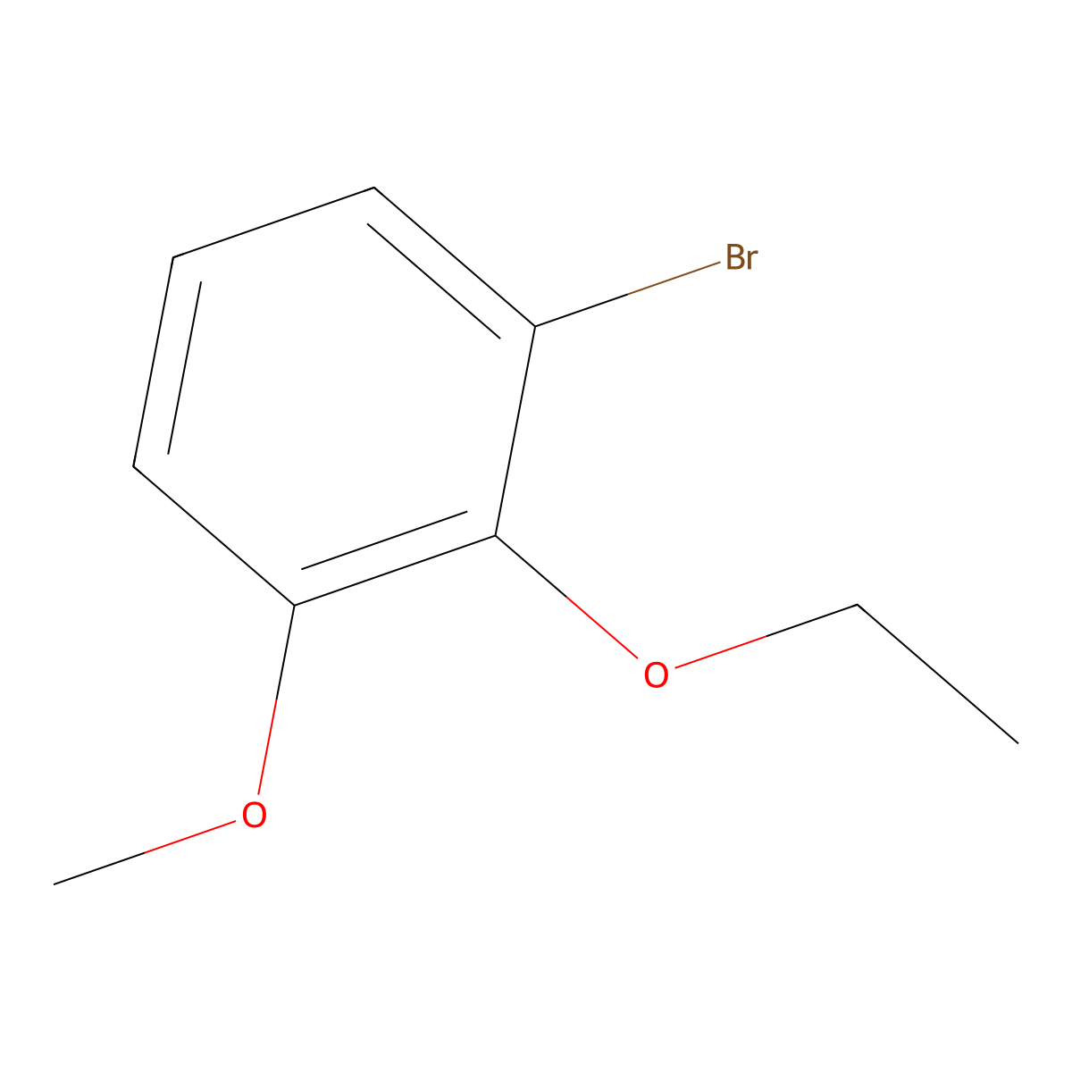 1-Bromo-2-ethoxy-3-methoxybenzene molecular structure, CAS 1269479-63-1