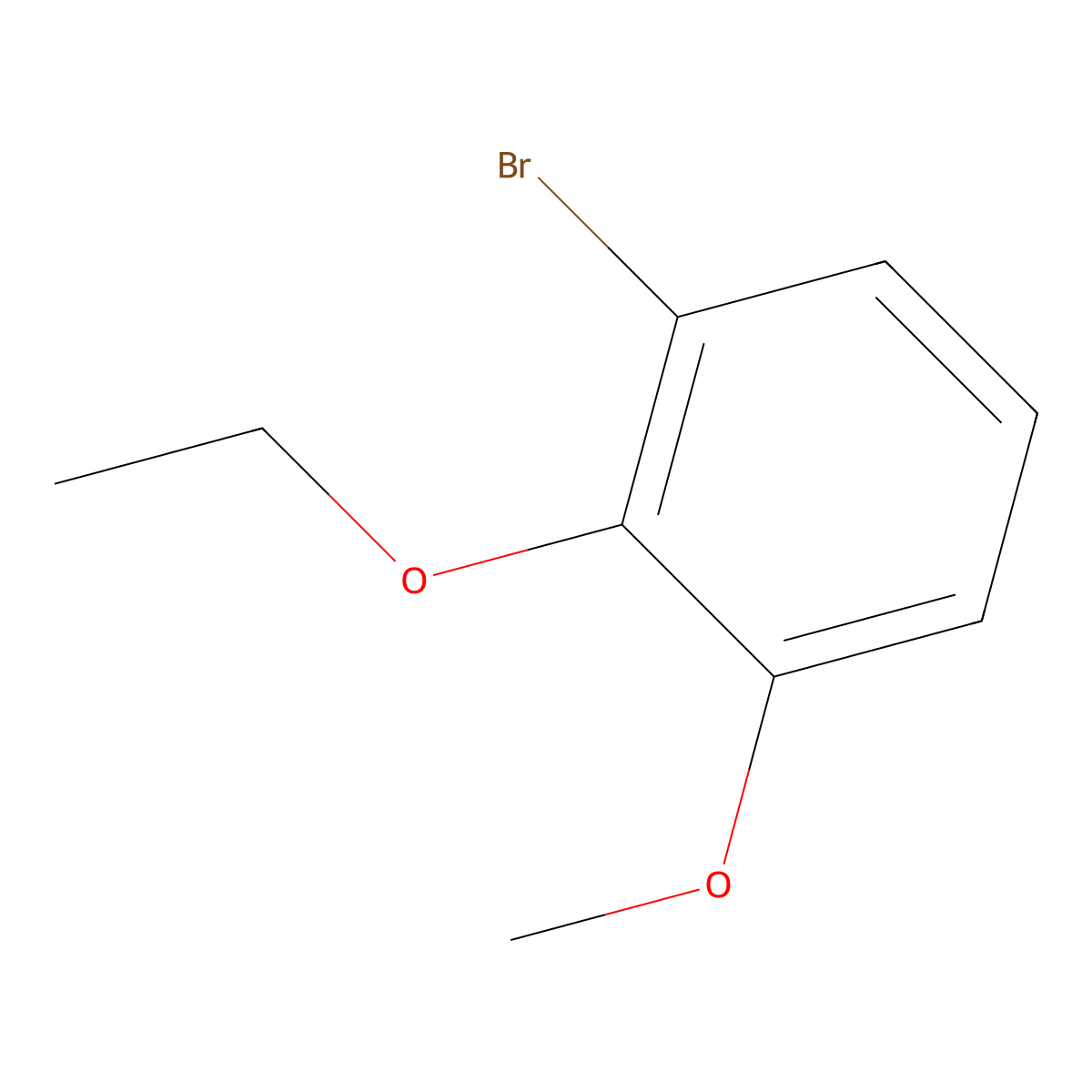 1-Bromo-2-ethoxy-3-methoxybenzene molecular structure, CAS 1269479-63-1