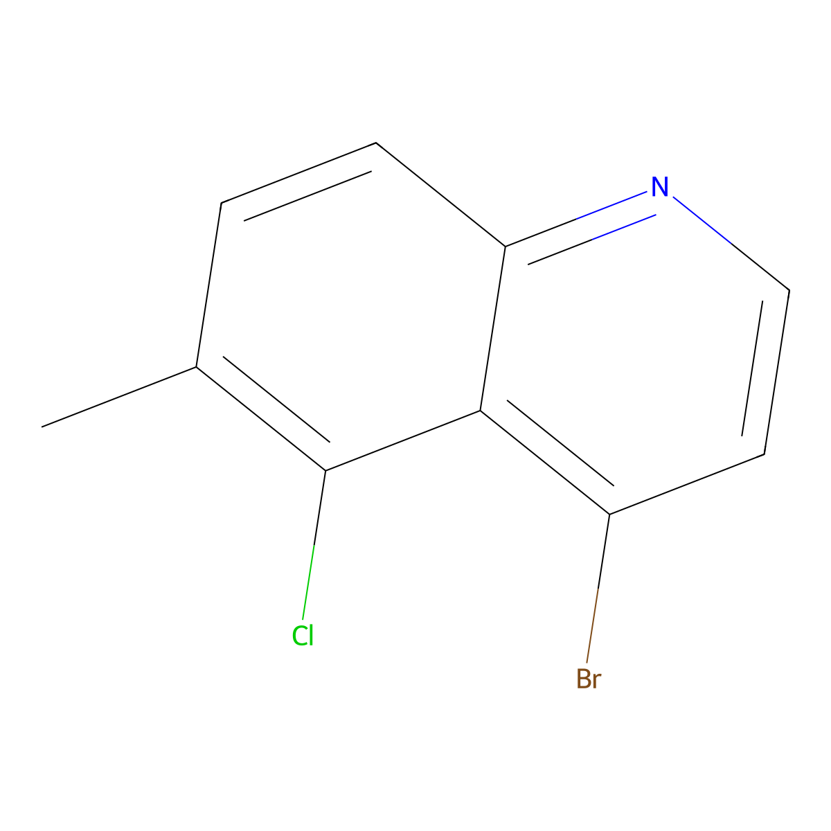 4-Bromo-5-chloro-6-methylquinoline molecular structure, CAS 1269483-82-0