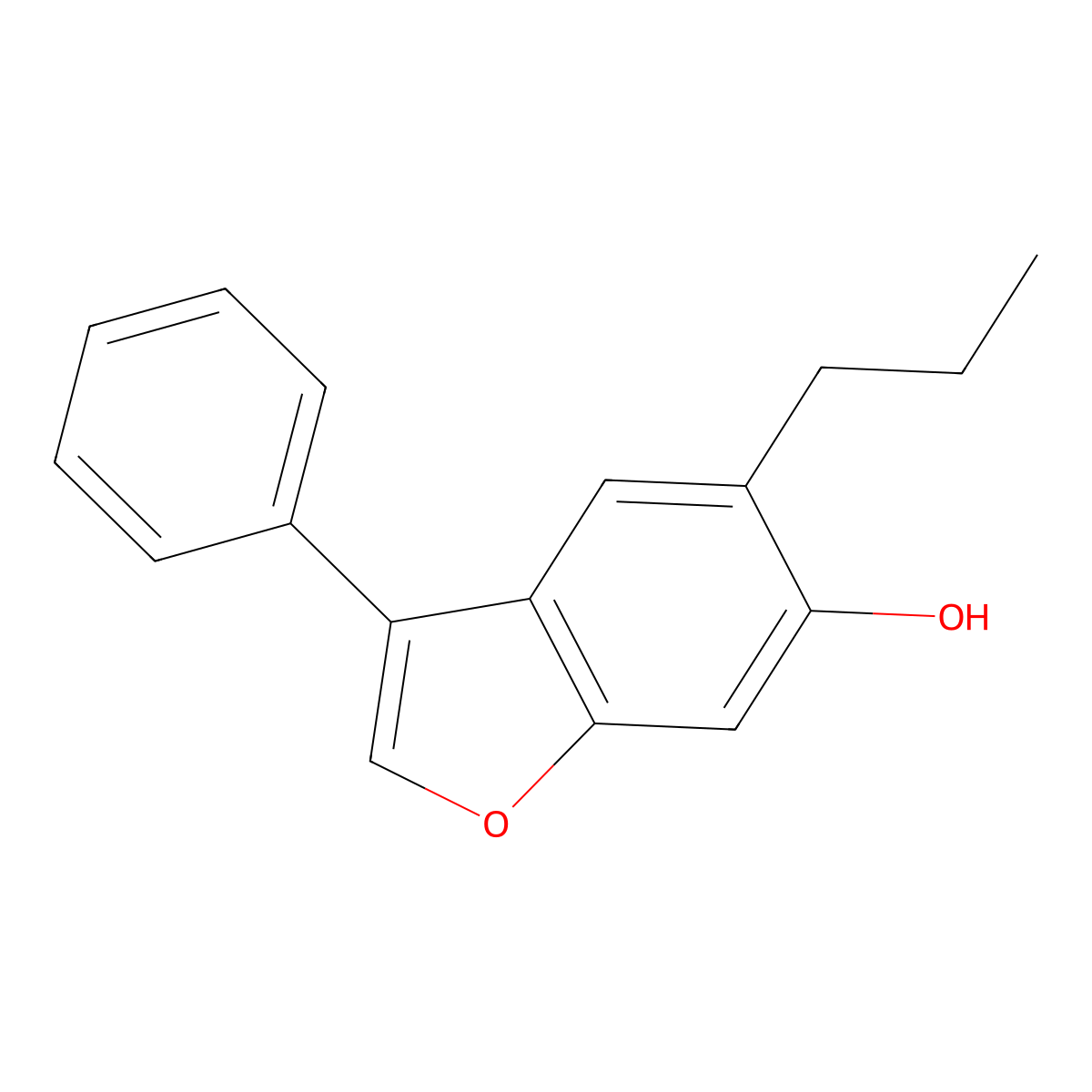 3-Phenyl-5-propylbenzofuran-6-ol molecular structure, CAS 1269492-30-9