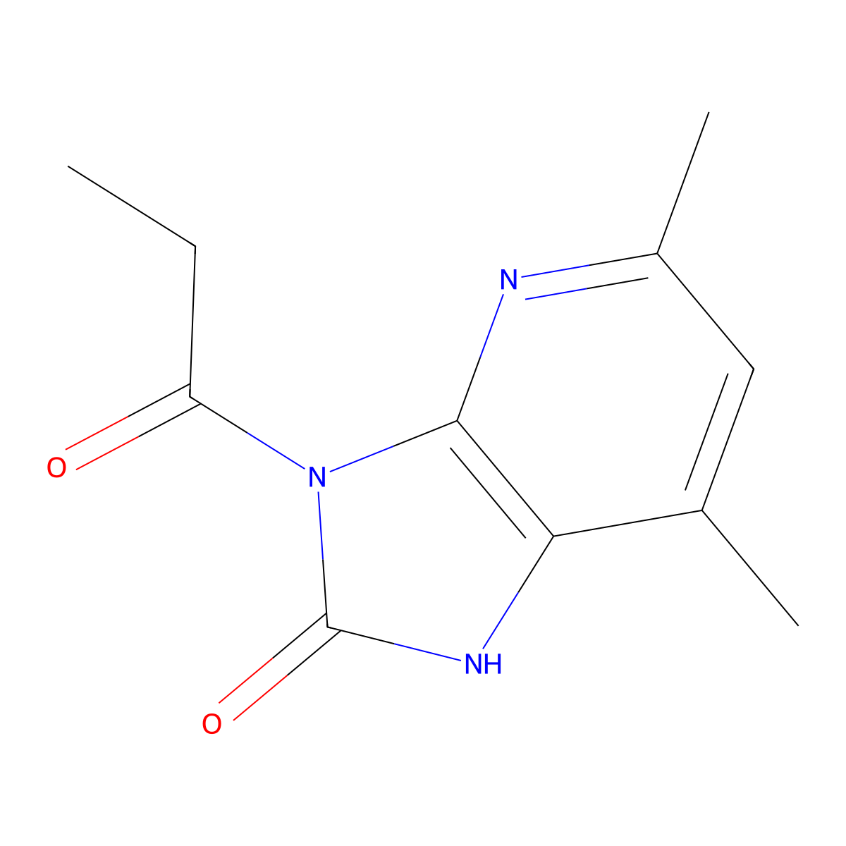 5,7-dimethyl-3-propanoyl-1H-imidazo[4,5-b]pyridin-2-one molecular structure, CAS 1269492-59-2