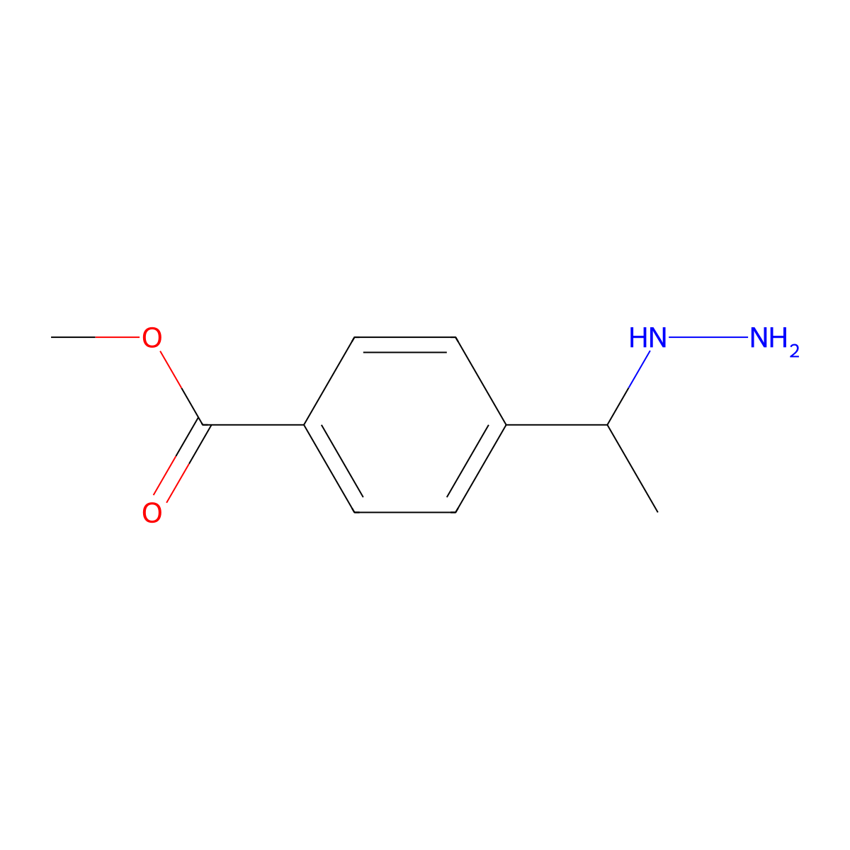 methyl 4-[(1S)-1-hydrazinylethyl]benzoate molecular structure, CAS 1269493-19-7