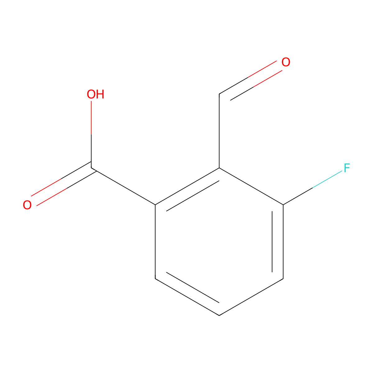 3-Fluoro-2-formylbenzoic acid molecular structure, CAS 1269496-37-8