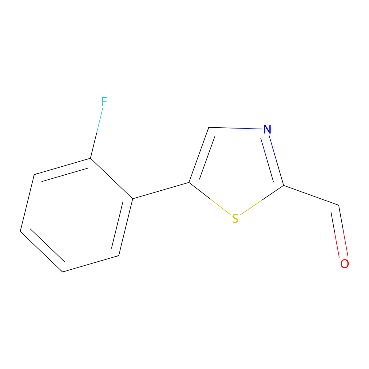 5-(2-Fluorophenyl)thiazole-2-carbaldehyde molecular structure, CAS 1269503-31-2
