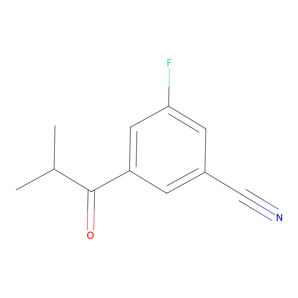 3-Fluoro-5-(2-methylpropanoyl)benzonitrile molecular structure, CAS 1269504-42-8