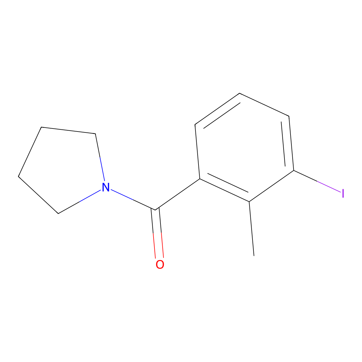 (3-Iodo-2-methylphenyl)(pyrrolidin-1-yl)methanone molecular structure, CAS 1269520-79-7