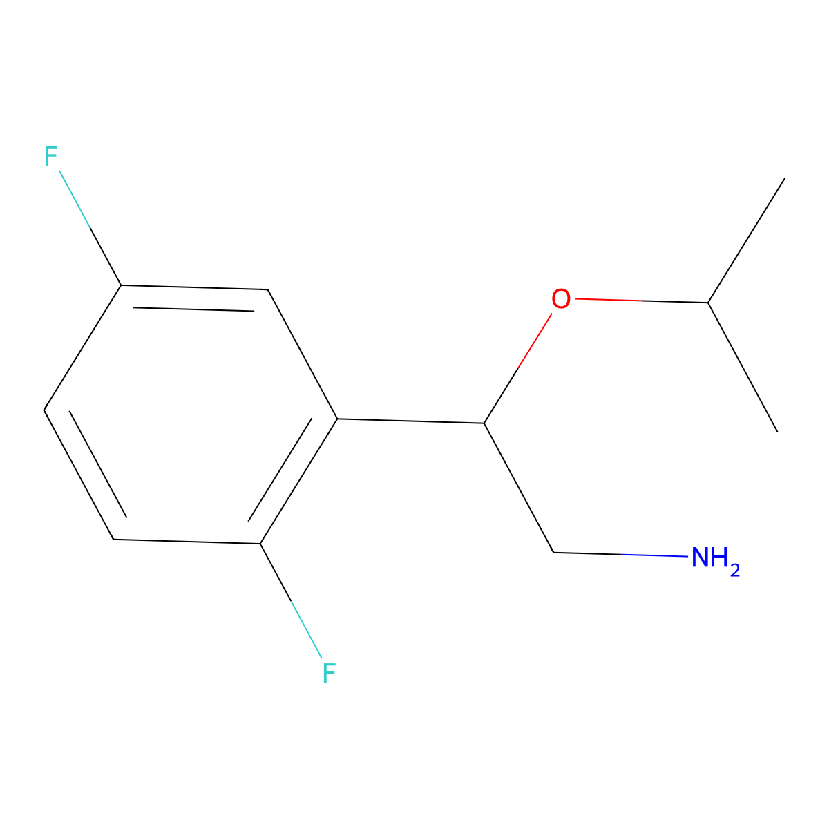 2-(2,5-Difluorophenyl)-2-isopropoxyethanamine molecular structure, CAS 1269527-46-9