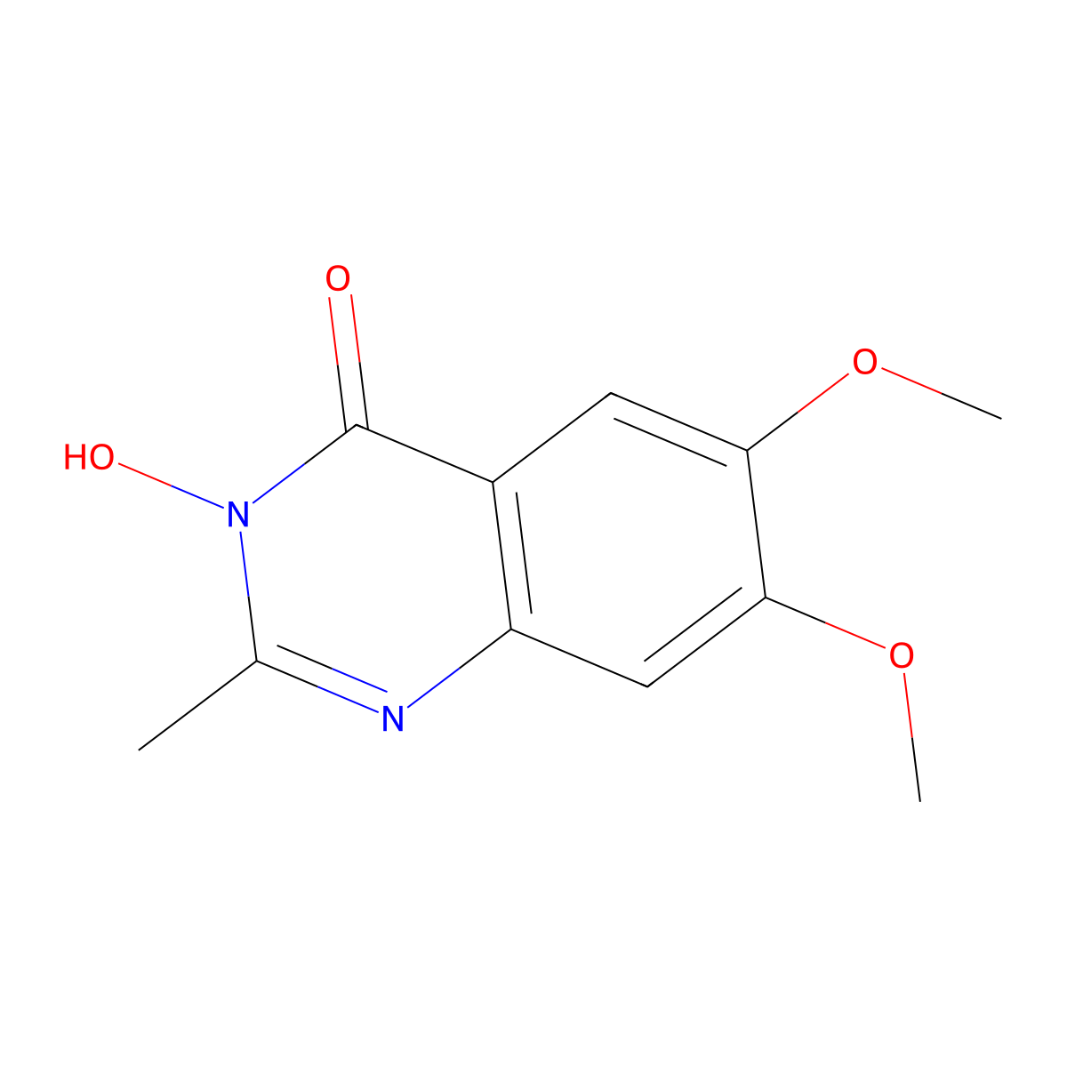 3-hydroxy-6,7-dimethoxy-2-methylquinazolin-4(3H)-one molecular structure, CAS 1269527-49-2