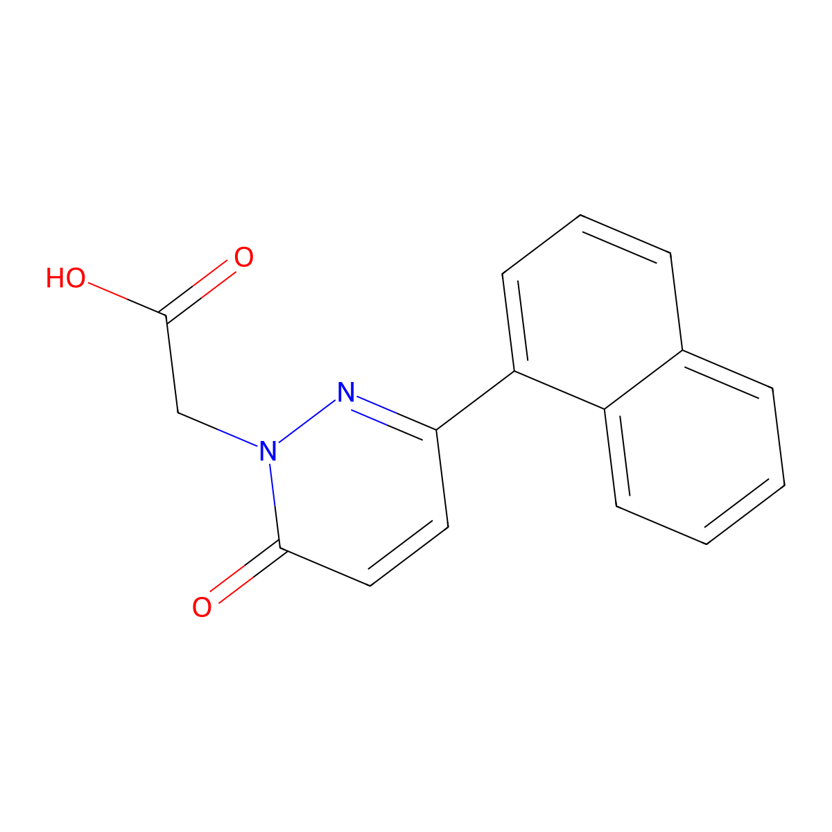 [3-(1-Naphthyl)-6-oxopyridazin-1(6H)-yl]acetic acid molecular structure, CAS 1269527-71-0