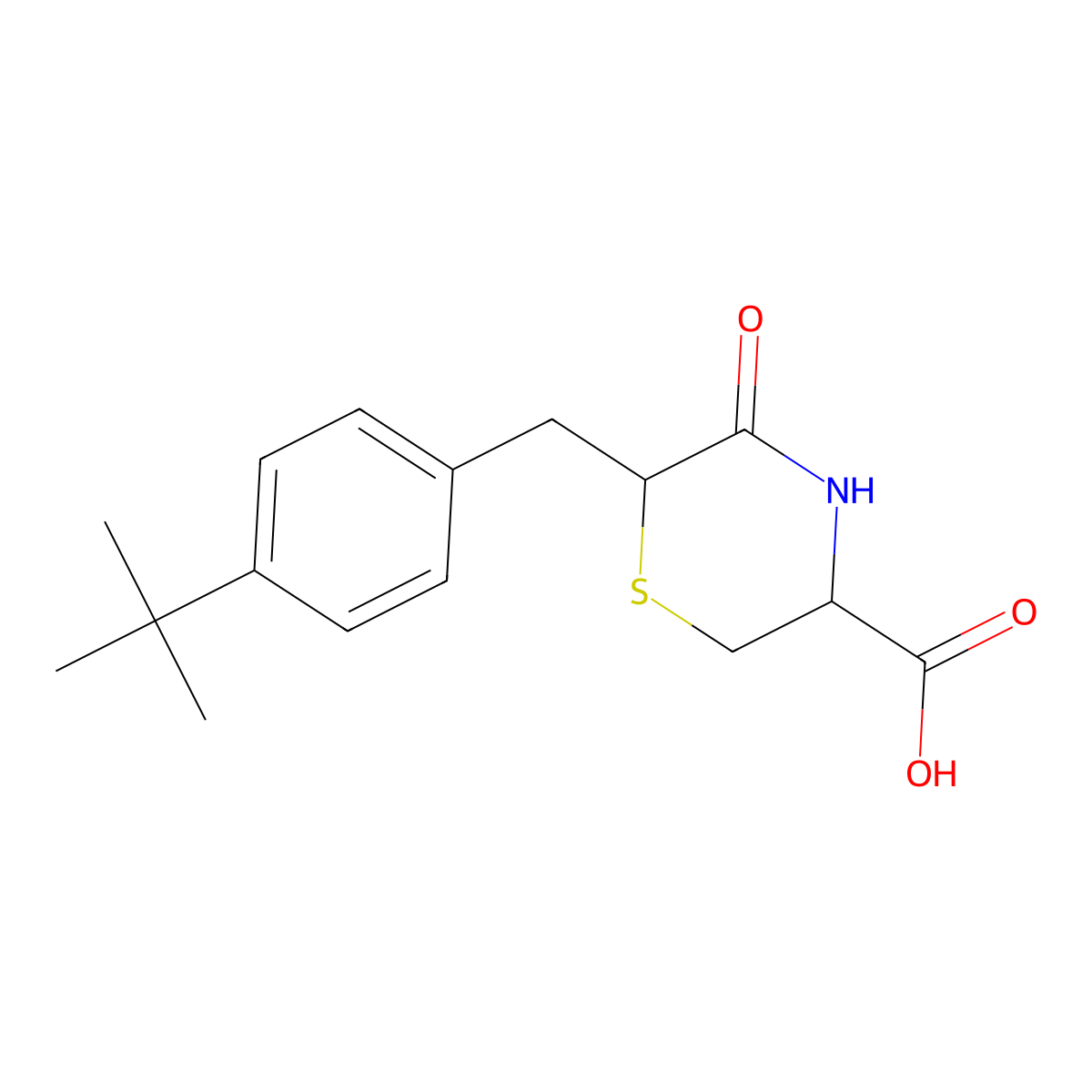 6-(4-(tert-Butyl)benzyl)-5-oxothiomorpholine-3-carboxylic acid molecular structure, CAS 1269527-72-1