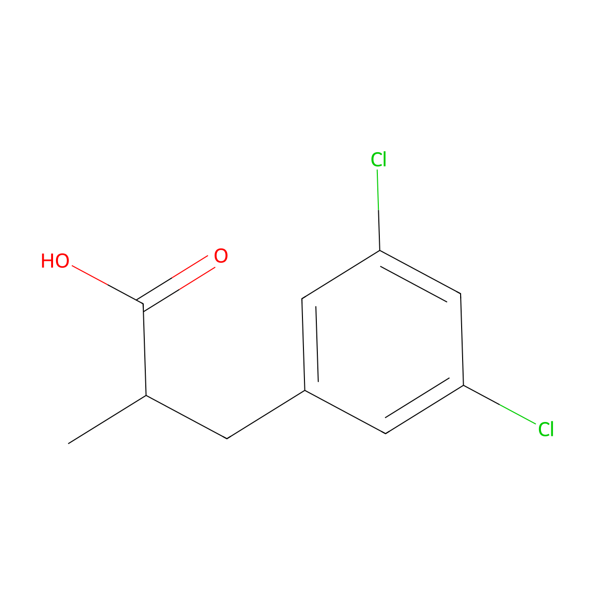 3-(3,5-Dichlorophenyl)-2-methylpropanoic acid molecular structure, CAS 1269527-81-2