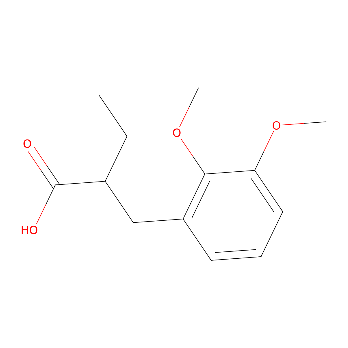 2-(2,3-Dimethoxy-benzyl)-butyric acid molecular structure, CAS 1269528-09-7