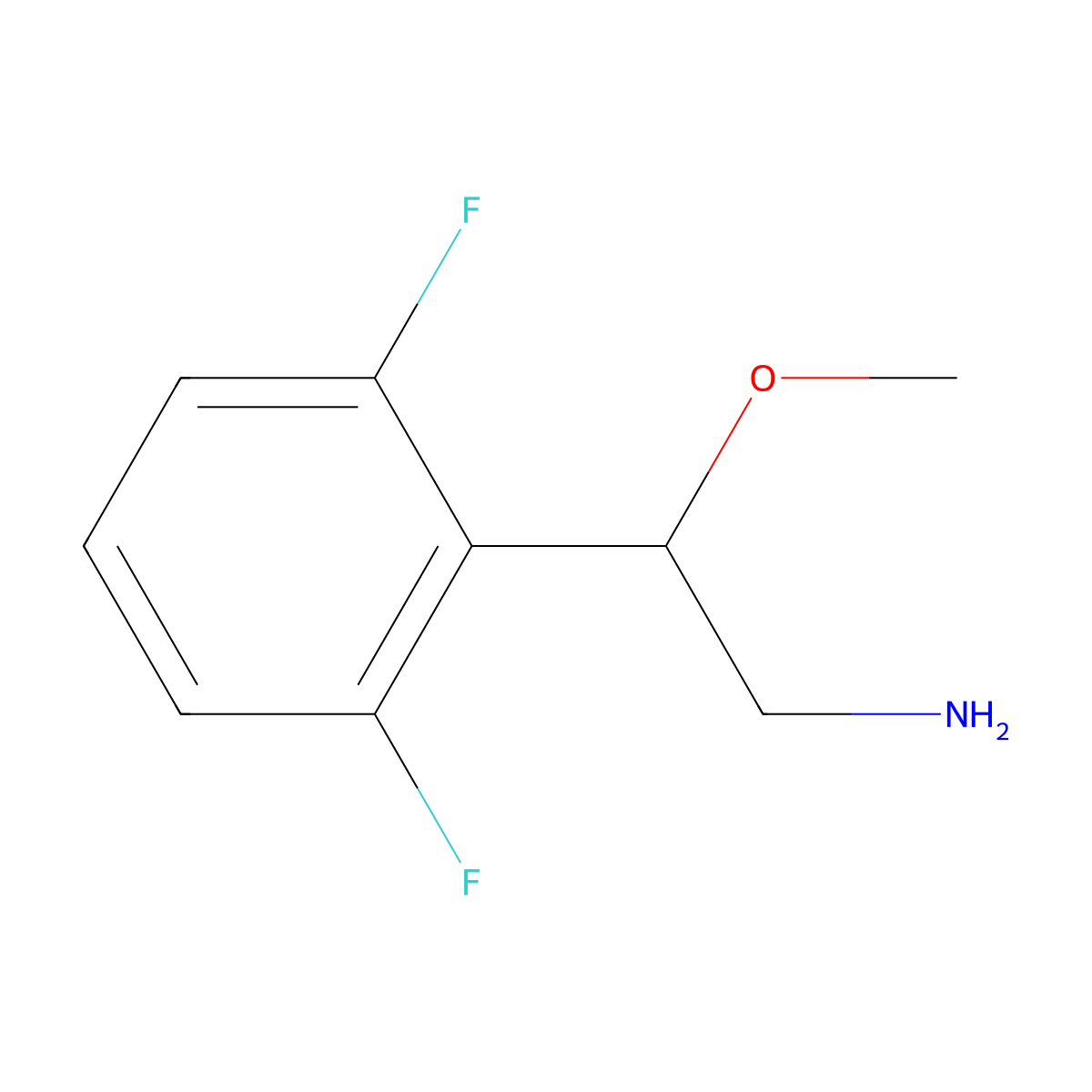 2-(2,6-Difluorophenyl)-2-methoxyethanamine molecular structure, CAS 1269528-12-2