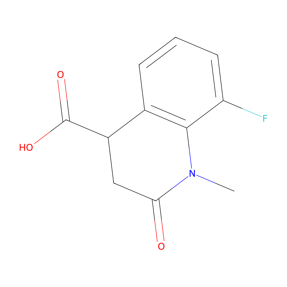 8-Fluoro-1-methyl-2-oxo-1,2,3,4-tetrahydroquinoline-4-carboxylic acid molecular structure, CAS 1269528-20-2