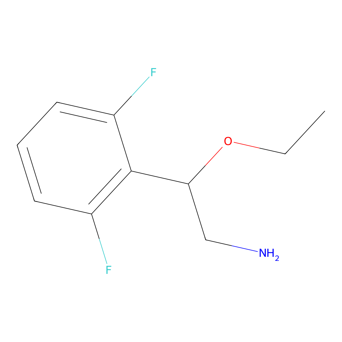 2-(2,6-Difluorophenyl)-2-ethoxyethanamine molecular structure, CAS 1269528-24-6
