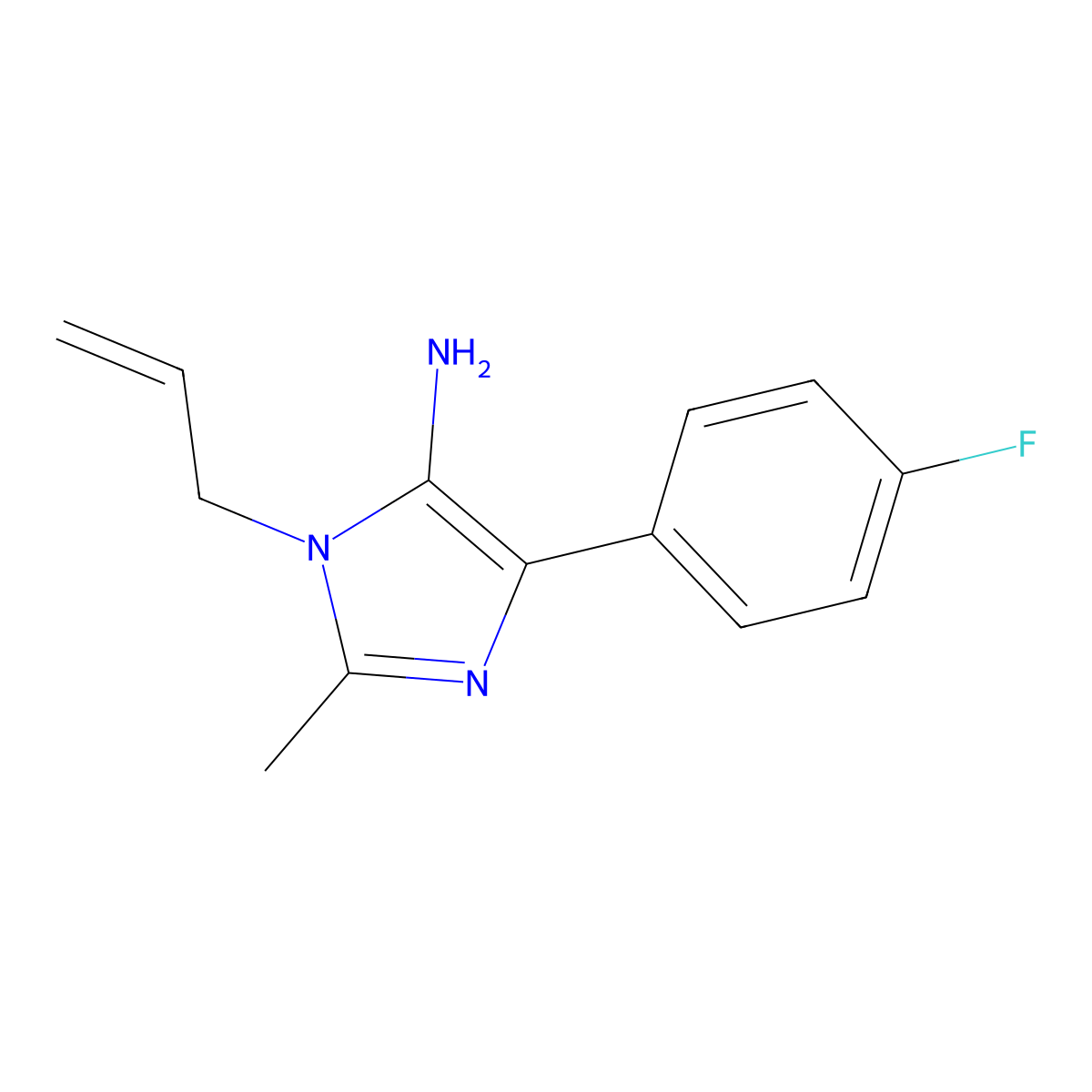 1-Allyl-4-(4-fluorophenyl)-2-methyl-1H-imidazol-5-amine molecular structure, CAS 1269528-37-1