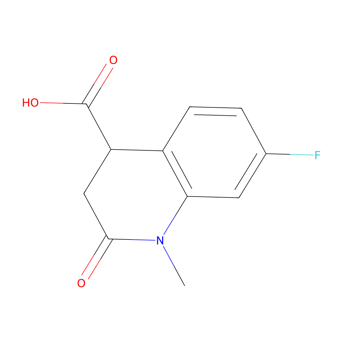 7-Fluoro-1-methyl-2-oxo-1,2,3,4-tetrahydroquinoline-4-carboxylic acid molecular structure, CAS 1269528-38-2