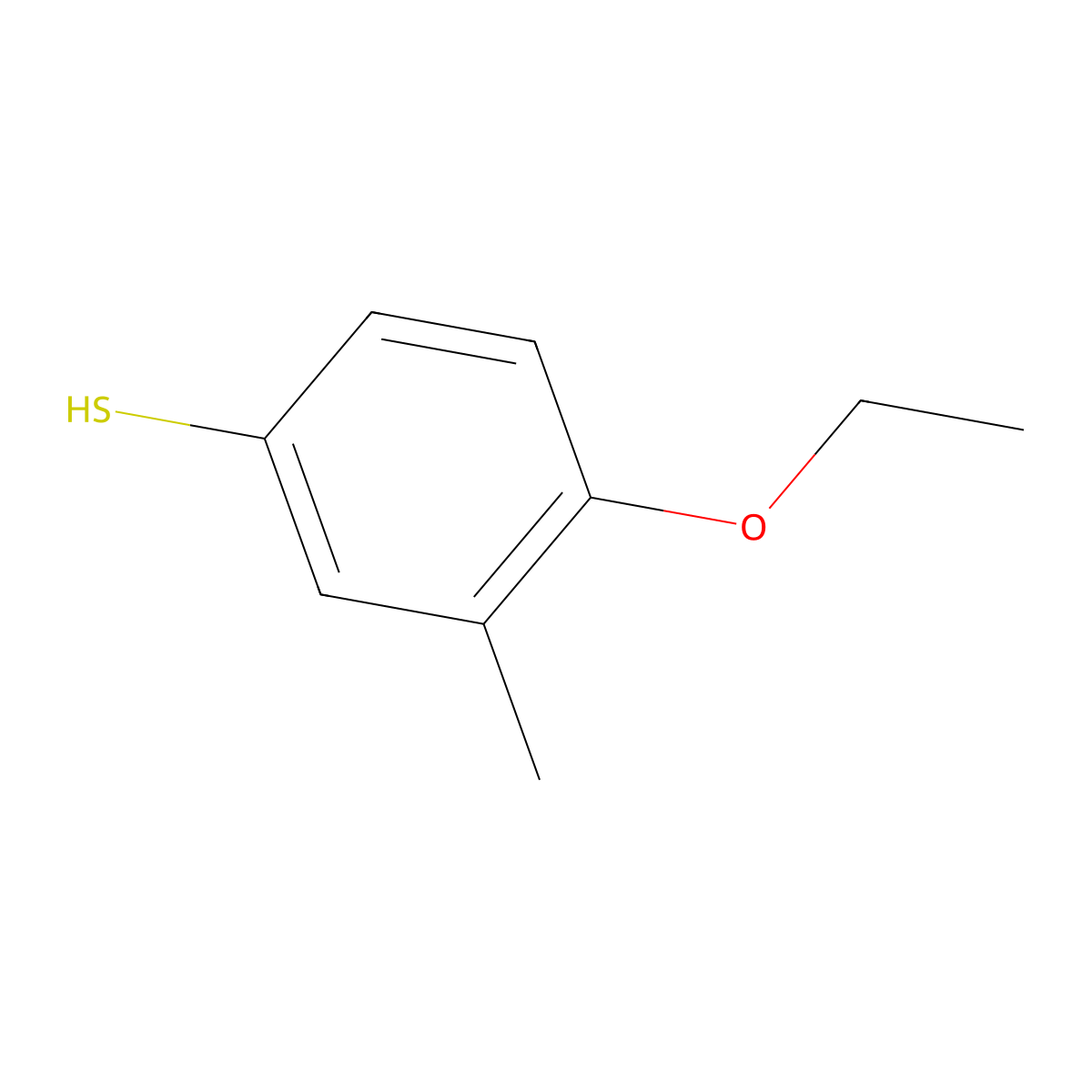 4-Ethoxy-3-methylbenzenethiol molecular structure, CAS 1269528-62-2