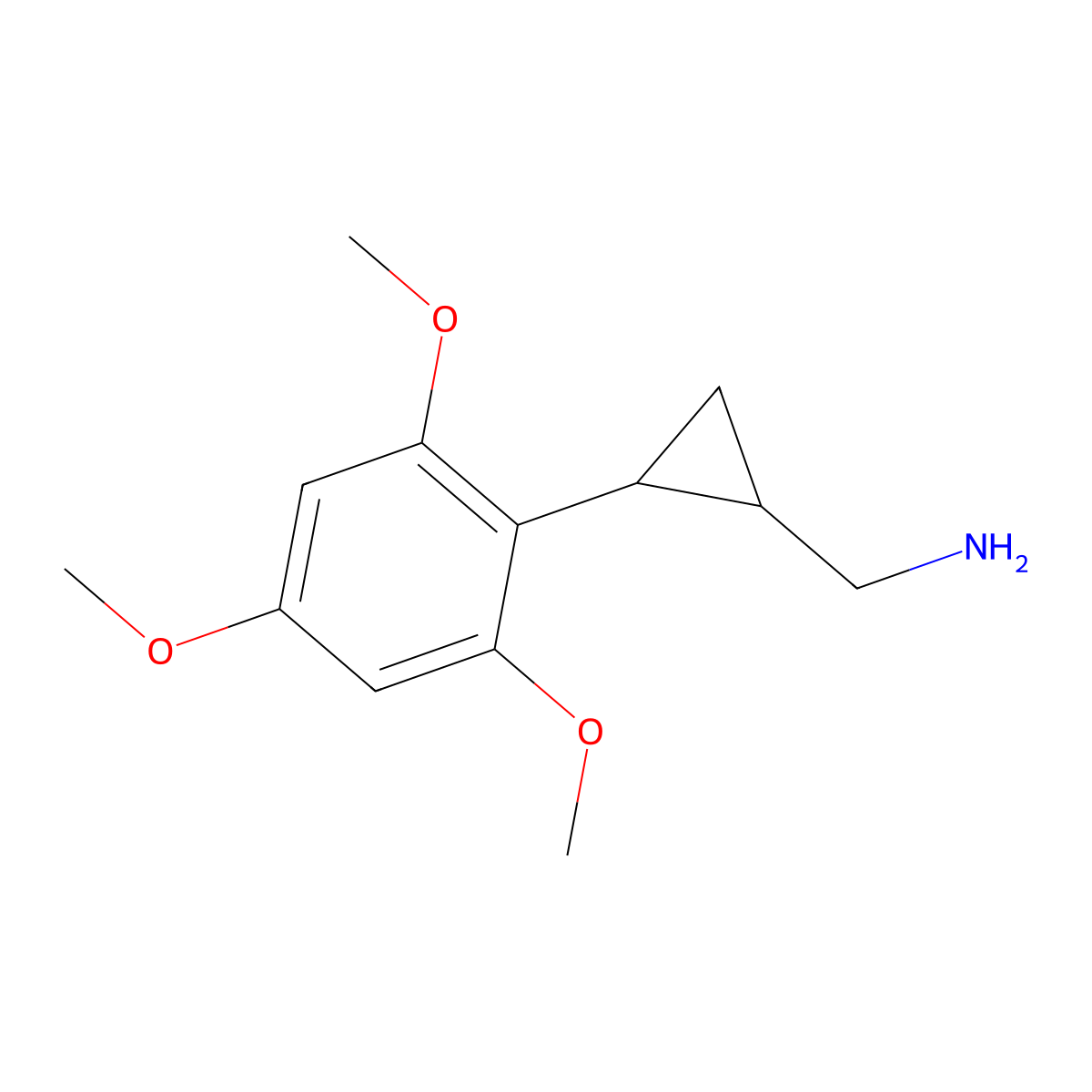 [2-(2,4,6-Trimethoxyphenyl)cyclopropyl]methanamine molecular structure, CAS 1269528-65-5