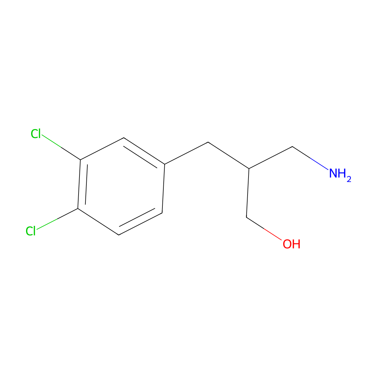3-Amino-2-(3,4-dichlorobenzyl)propan-1-ol molecular structure, CAS 1269528-71-3