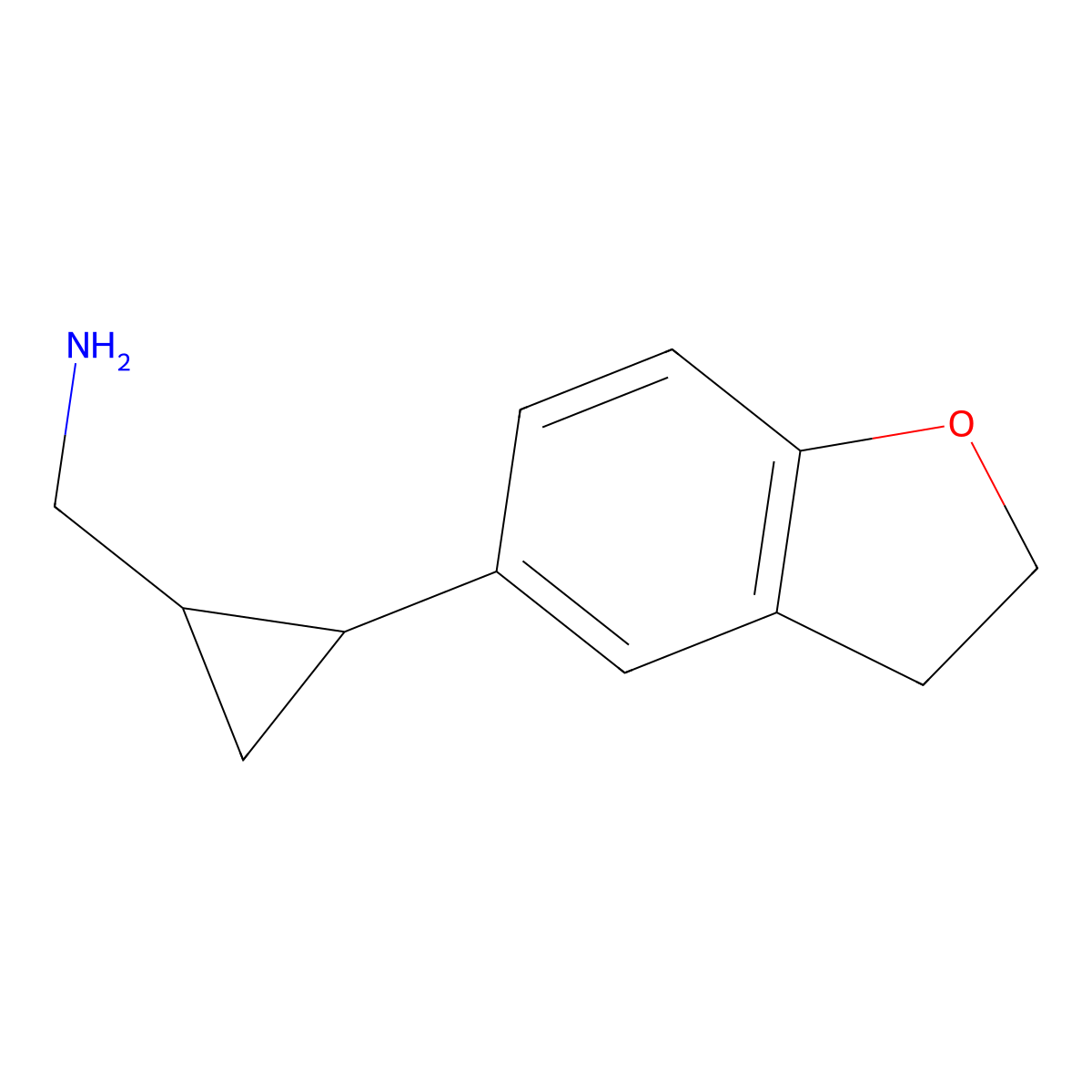 (2-(2,3-Dihydrobenzofuran-5-yl)cyclopropyl)methanamine molecular structure, CAS 1269528-72-4