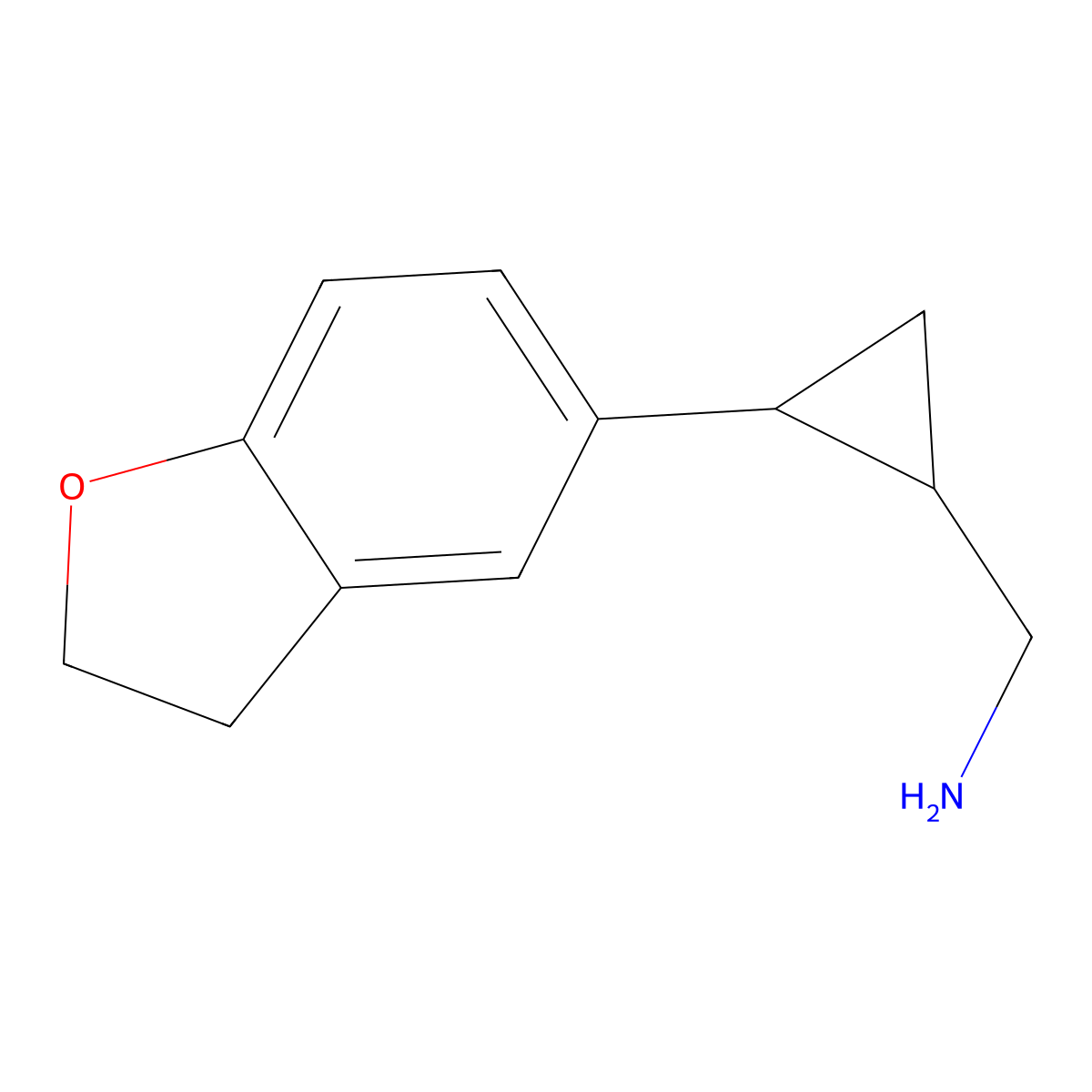 (2-(2,3-Dihydrobenzofuran-5-yl)cyclopropyl)methanamine molecular structure, CAS 1269528-72-4