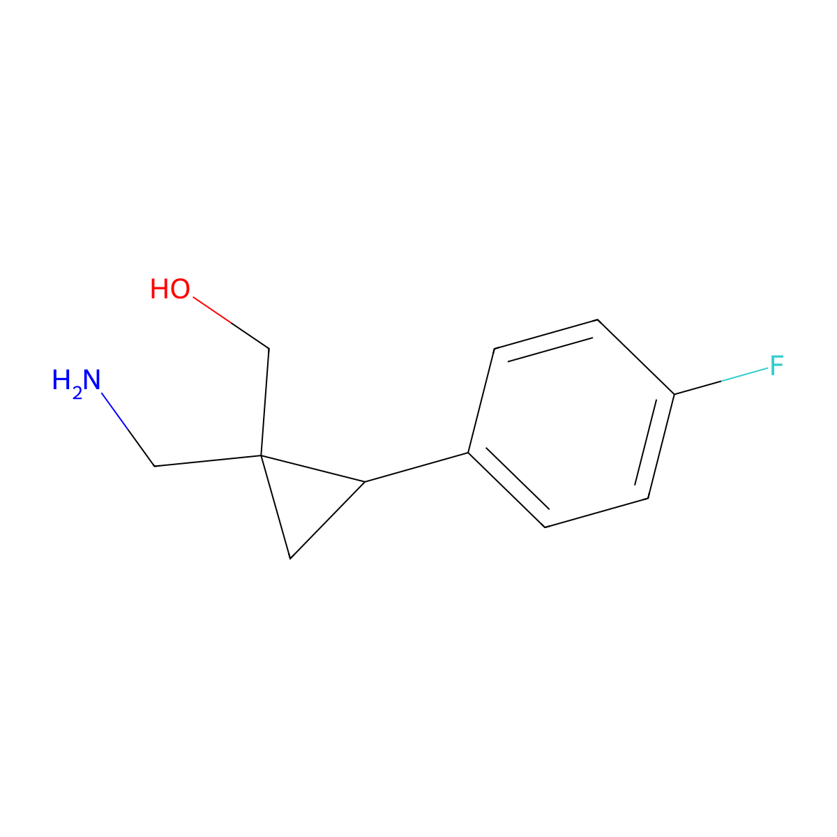 [1-(Aminomethyl)-2-(4-fluorophenyl)cyclopropyl]methanol molecular structure, CAS 1269528-80-4