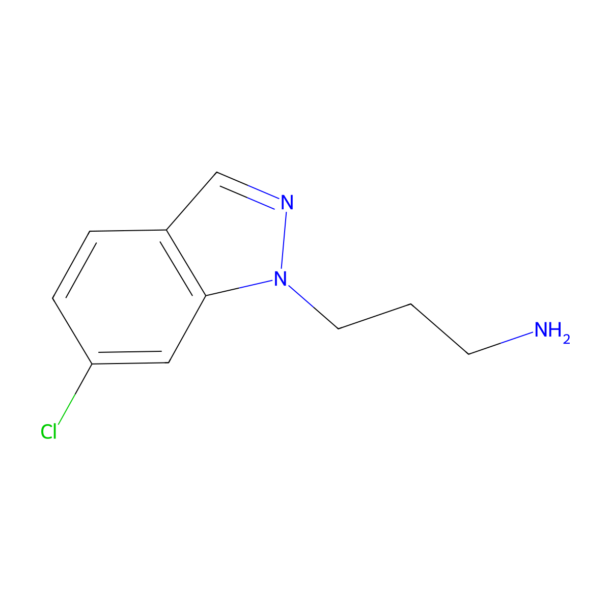 3-(6-Chloroindazol-1-yl)propan-1-amine molecular structure, CAS 1269529-50-1
