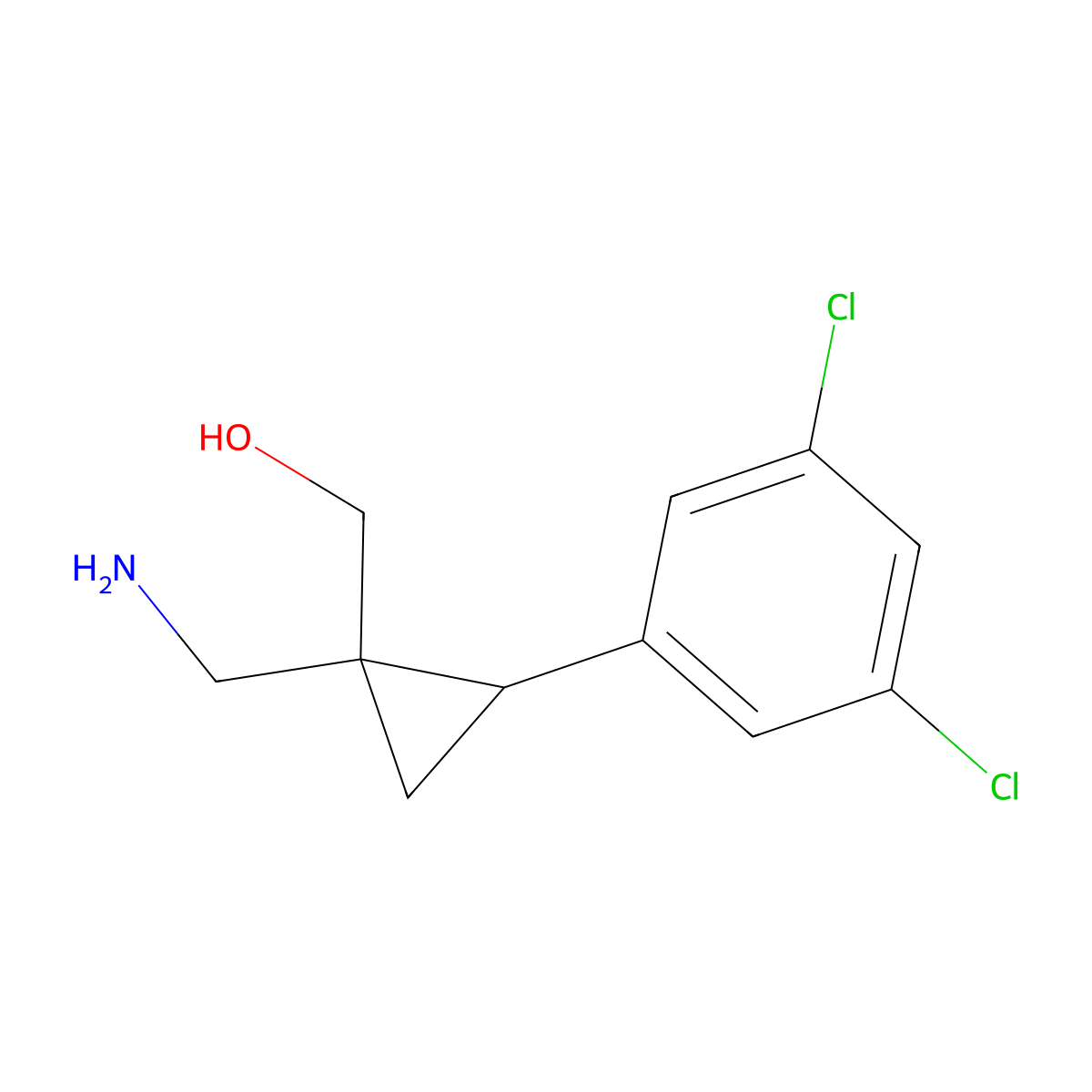 [1-(Aminomethyl)-2-(3,5-dichlorophenyl)cyclopropyl]methanol molecular structure, CAS 1269529-67-0