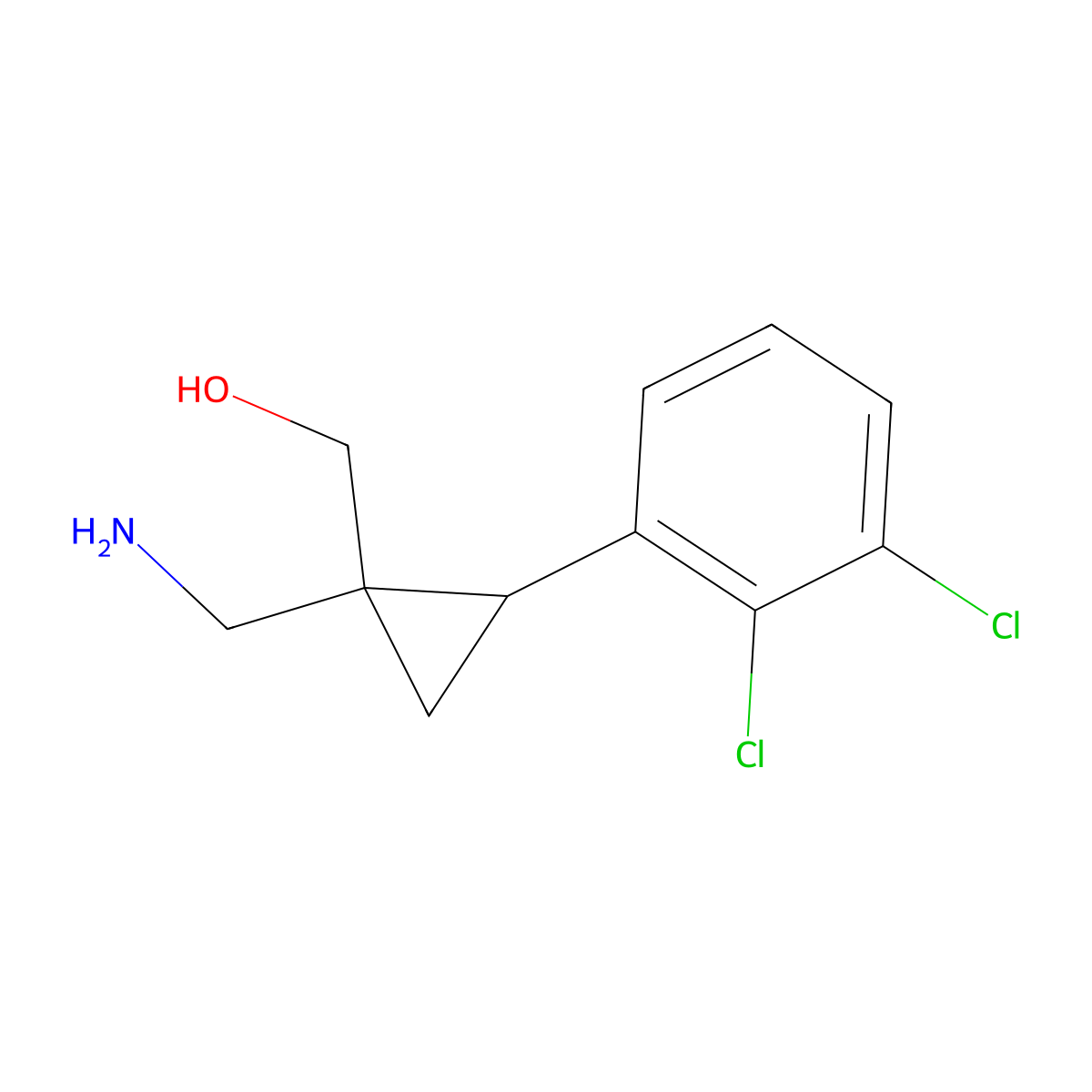 [1-Aminomethyl-2-(2,3-dichloro-phenyl)-cyclopropyl]-methanol molecular structure, CAS 1269529-71-6