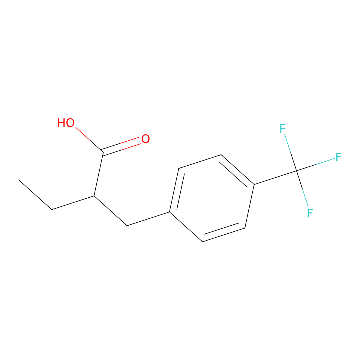 2-{[4-(Trifluoromethyl)phenyl]methyl}butanoic acid molecular structure, CAS 1269529-72-7