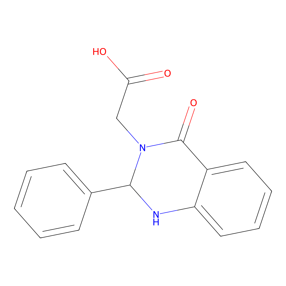 2-(4-Oxo-2-phenyl-1,2-dihydroquinazolin-3(4H)-yl)acetic acid molecular structure, CAS 1269529-74-9