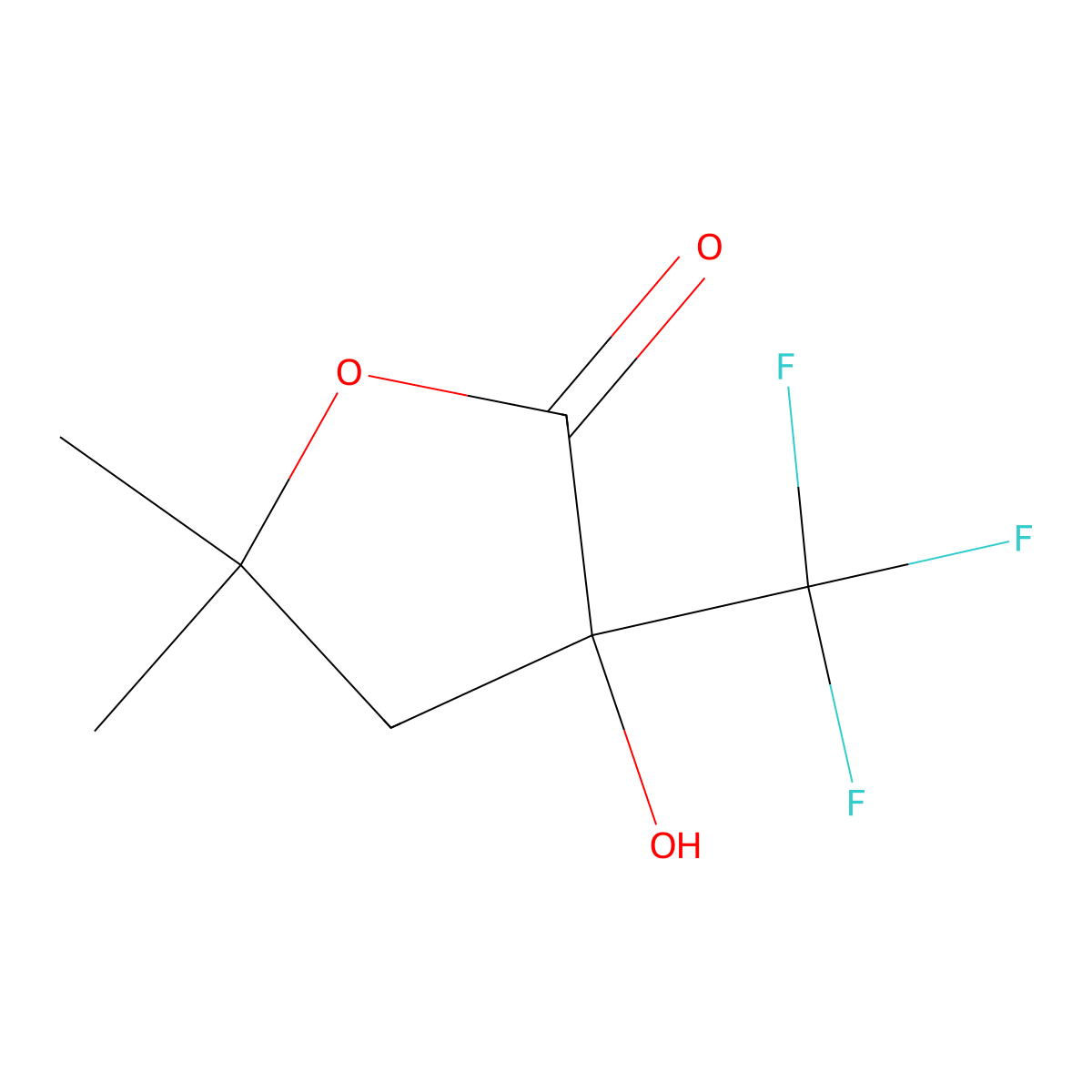 3-Hydroxy-5,5-dimethyl-3-(trifluoromethyl)oxolan-2-one molecular structure, CAS 126953-88-6
