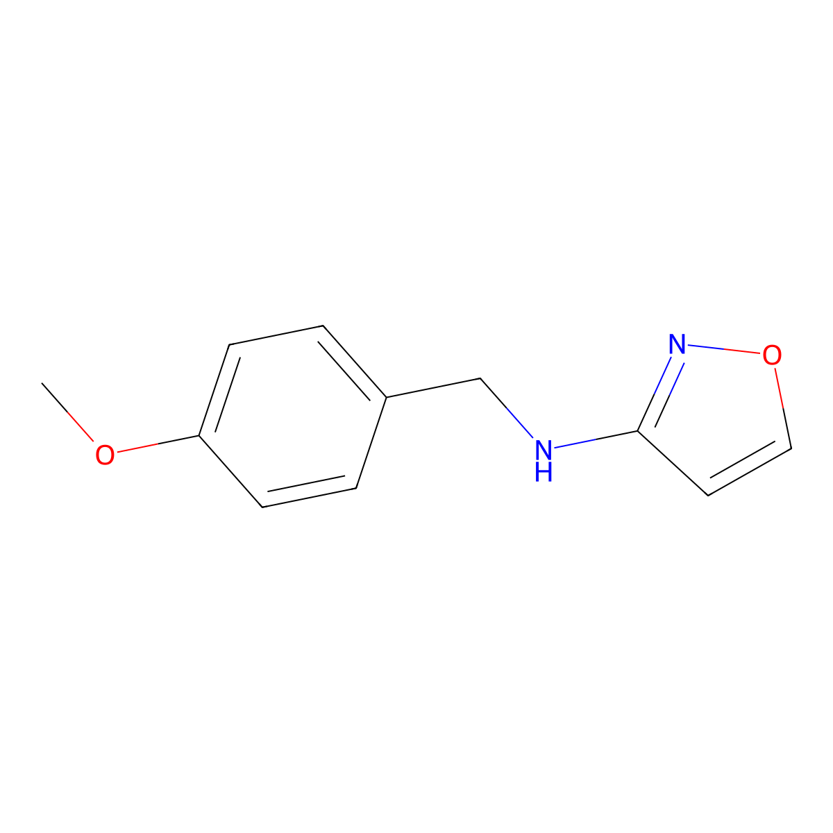 N-[(4-methoxyphenyl)methyl]-1,2-oxazol-3-amine molecular structure, CAS 1269530-62-2