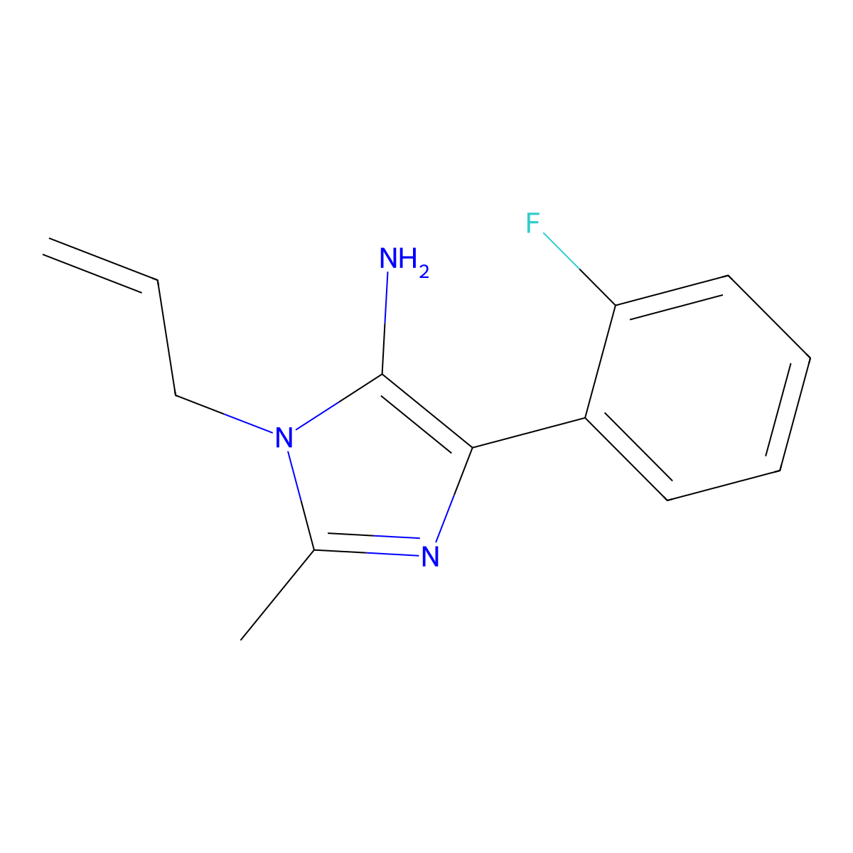 1-Allyl-4-(2-fluorophenyl)-2-methyl-1H-imidazol-5-amine molecular structure, CAS 1269530-75-7