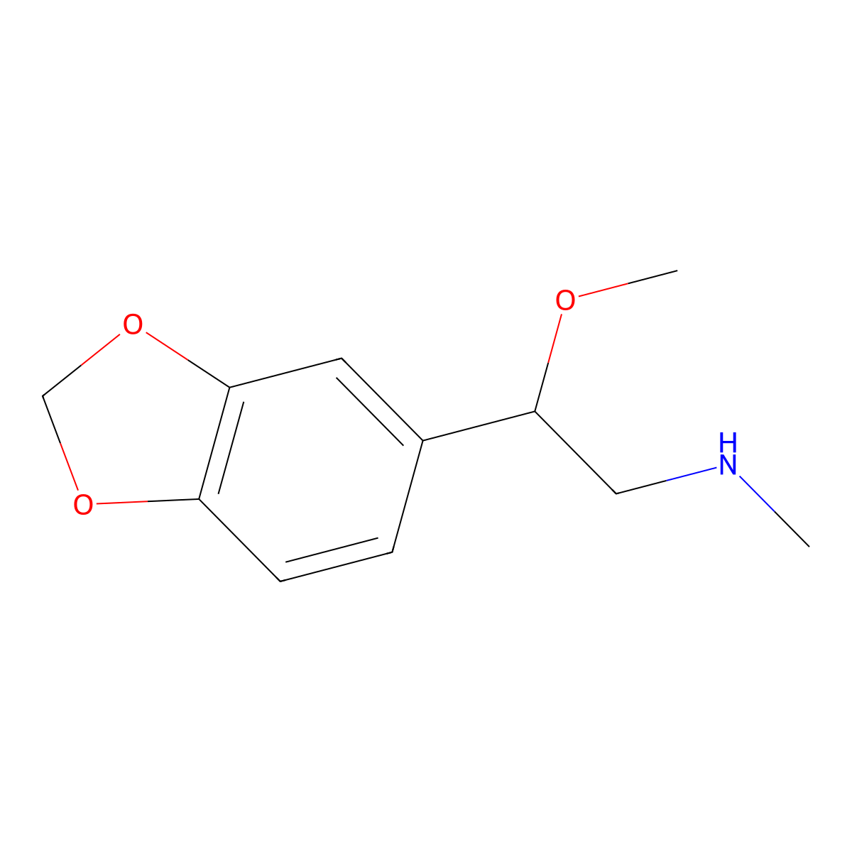 beta-Methoxy-N-methyl-1,3-benzodioxole-5-ethanamine molecular structure, CAS 1269530-81-5