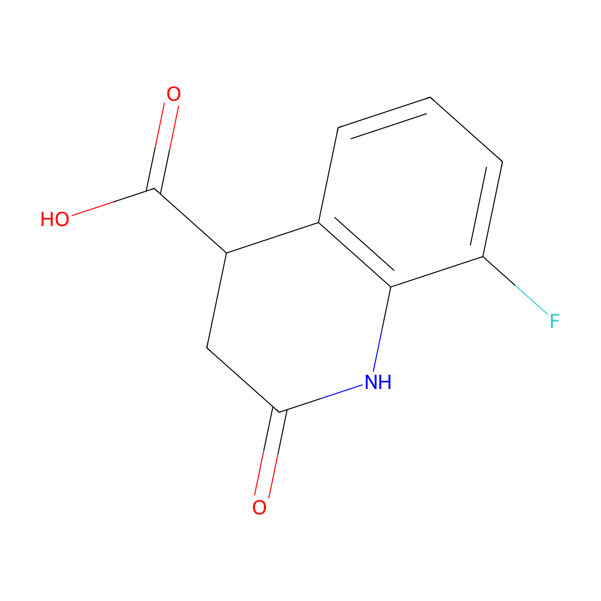 8-Fluoro-2-oxo-1,2,3,4-tetrahydroquinoline-4-carboxylic acid molecular structure, CAS 1269531-27-2