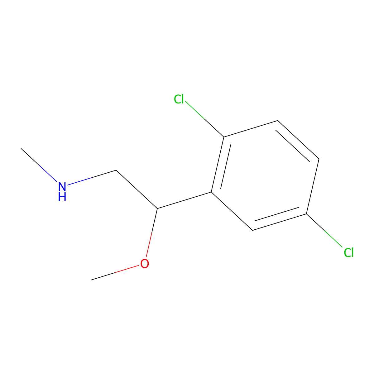 2-(2,5-dichlorophenyl)-2-methoxy-N-methylethanamine molecular structure, CAS 1269531-35-2