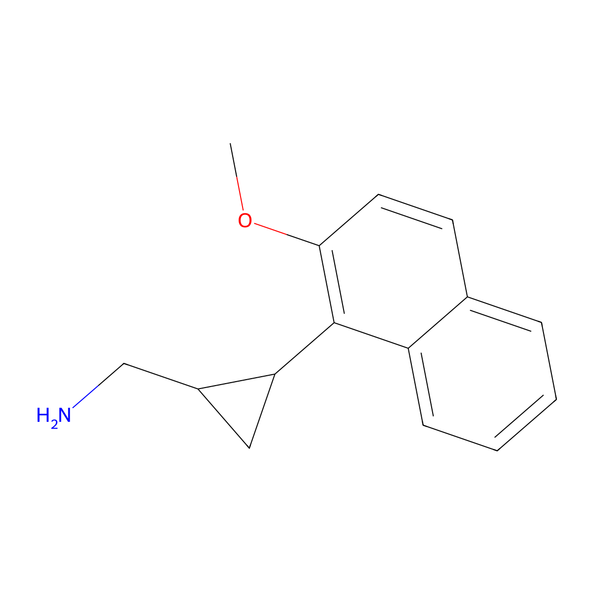 [2-(2-Methoxynaphthalen-1-yl)cyclopropyl]methanamine molecular structure, CAS 1269531-37-4