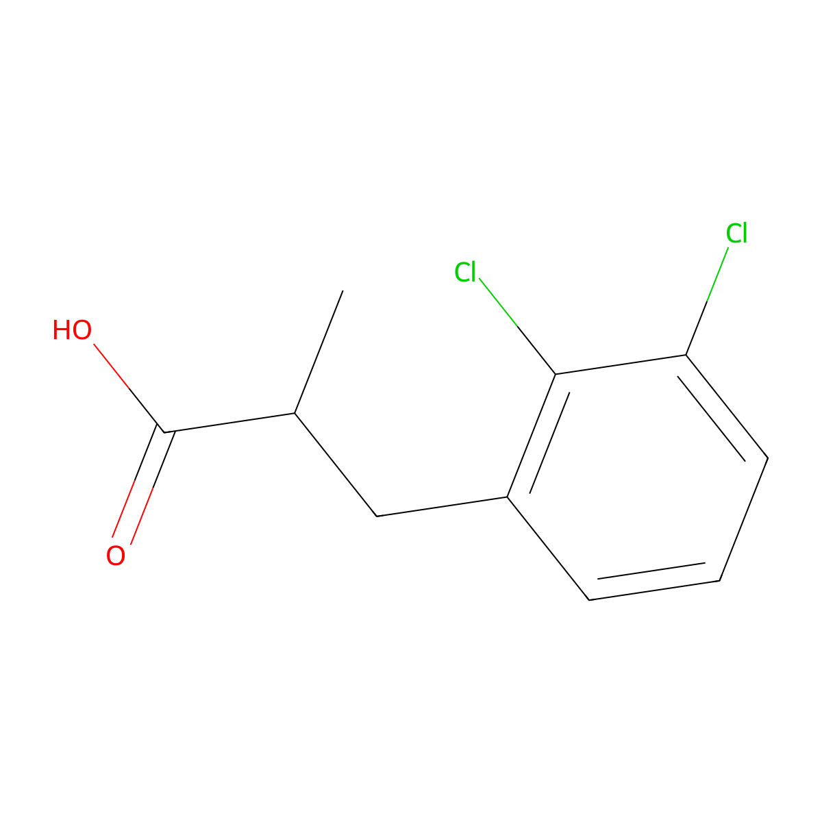 3-(2,3-Dichlorophenyl)-2-methylpropanoic acid molecular structure, CAS 1269531-72-7