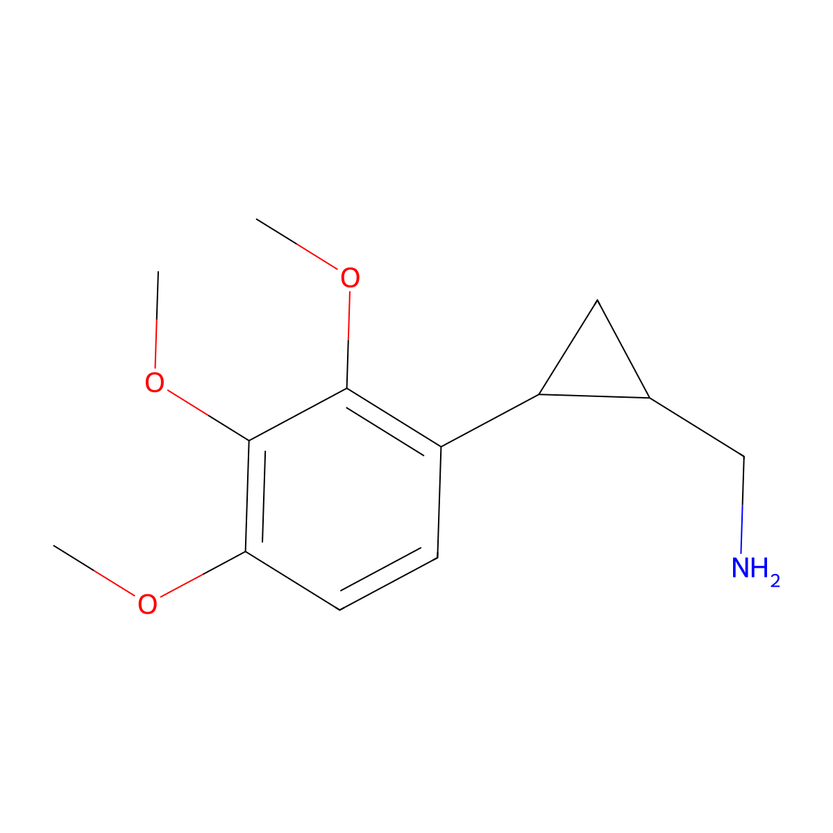 (2-(2,3,4-Trimethoxyphenyl)cyclopropyl)methanamine molecular structure, CAS 1269531-87-4