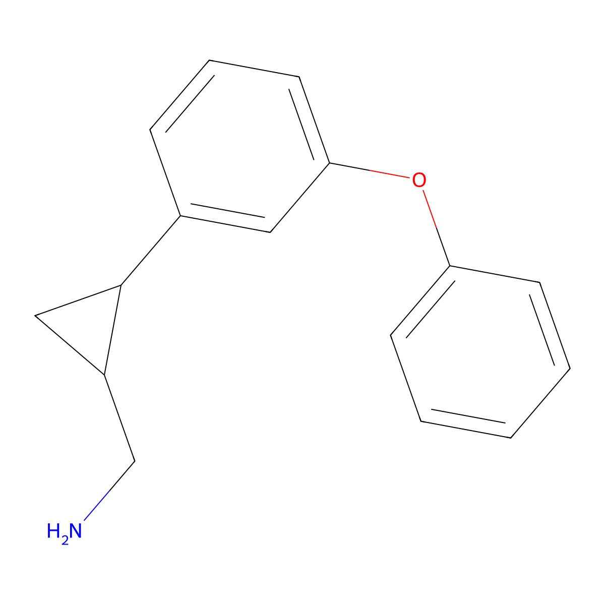 1-[2-(3-Phenoxyphenyl)cyclopropyl]methanamine molecular structure, CAS 1269532-01-5