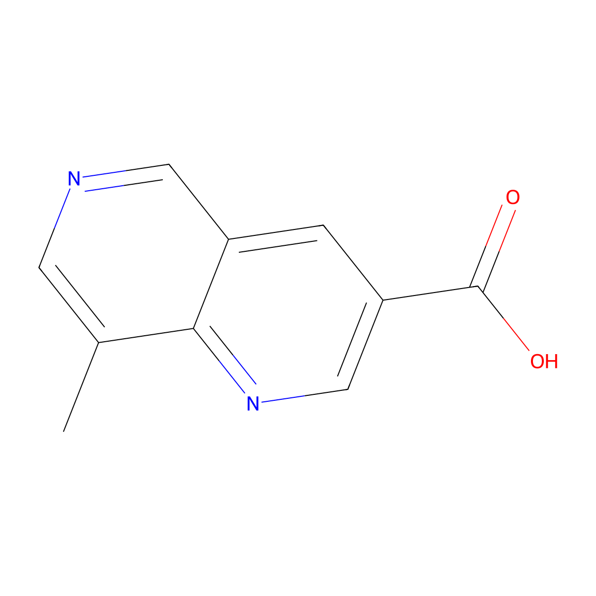 8-Methyl-1,6-naphthyridine-3-carboxylic acid molecular structure, CAS 1269532-33-3