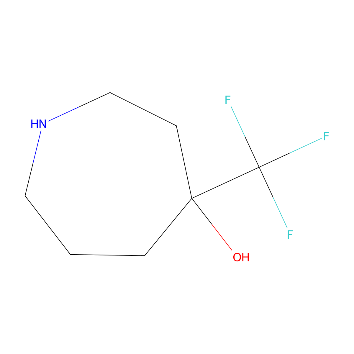 4-(Trifluoromethyl)azepan-4-ol molecular structure, CAS 1269532-77-5