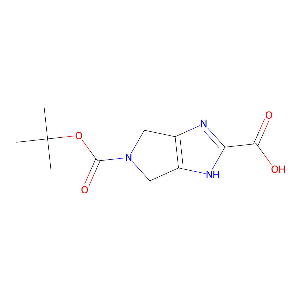 5-(tert-Butoxycarbonyl)-1,4,5,6-tetrahydropyrrolo[3,4-d]imidazole-2-carboxylic acid molecular structure, CAS 1269532-88-8