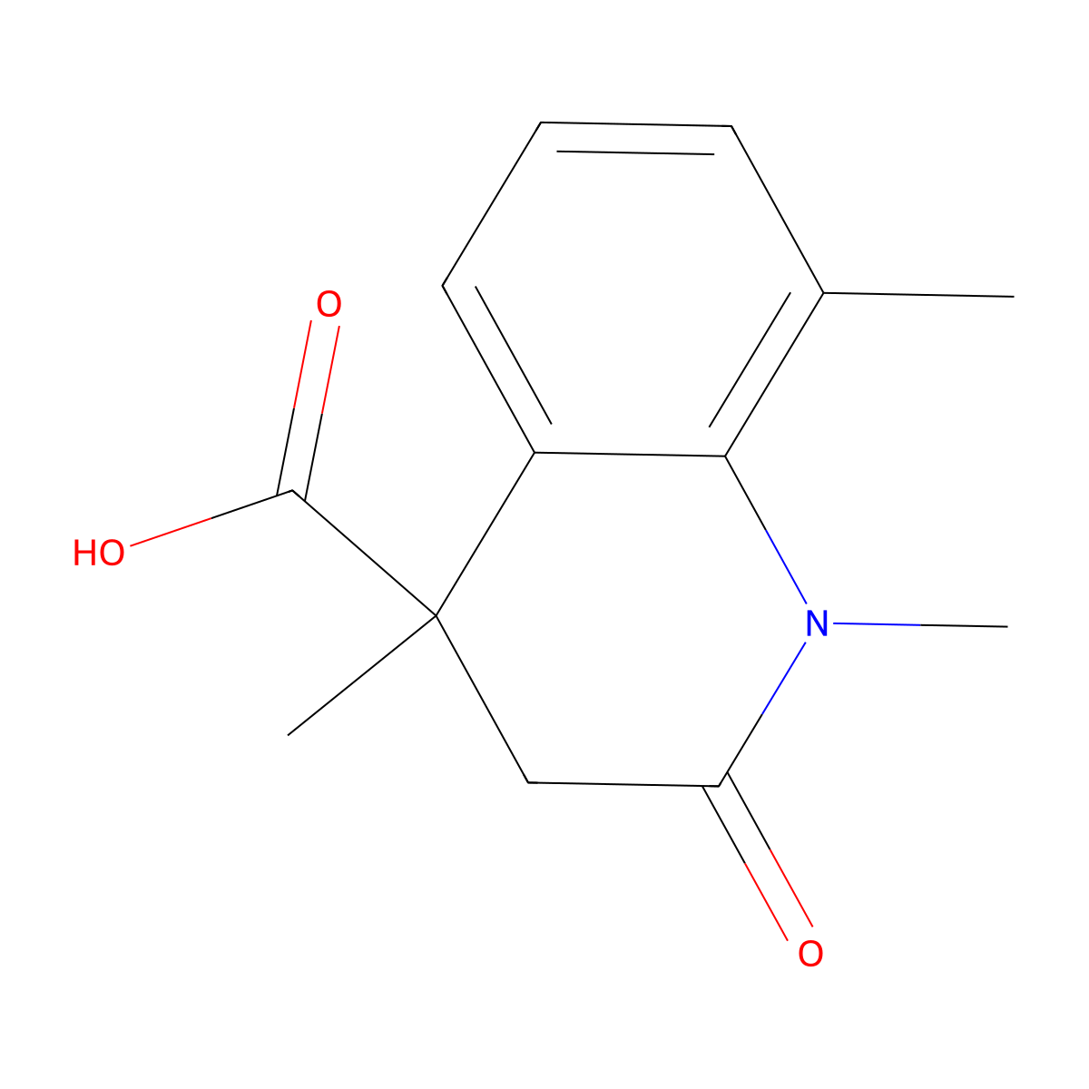 1,4,8-Trimethyl-2-oxo-1,2,3,4-tetrahydroquinoline-4-carboxylic acid molecular structure, CAS 1269533-20-1